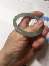 Load image into Gallery viewer, 47mm certified 100% natural type A icy watery oily dark green/gray(老油青) square style jadeite bangle PD27-5818
