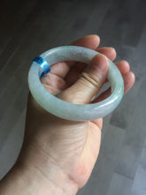 Load image into Gallery viewer, 56mm certified 100% natural icy watery sunny green purple jadeite jade bangle BN57-06970
