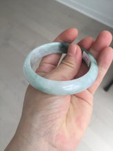 Load image into Gallery viewer, 54.5mm certified 100% natural icy watery oily dark green purple jadeite jade bangle B111-9119
