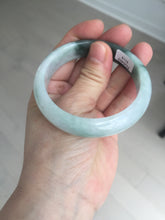 Load image into Gallery viewer, 54.5mm certified 100% natural icy watery oily dark green purple jadeite jade bangle B111-9119
