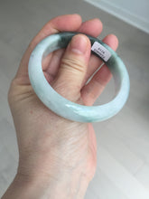 Load image into Gallery viewer, 54.5mm certified 100% natural icy watery oily dark green purple jadeite jade bangle B111-9119
