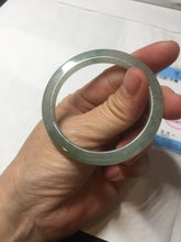 Load image into Gallery viewer, 47mm certified 100% natural type A icy watery oily dark green/gray(老油青) square style jadeite bangle PD27-5818
