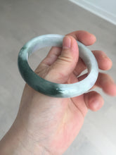 Load image into Gallery viewer, 54.5mm certified 100% natural icy watery oily dark green purple jadeite jade bangle B111-9119
