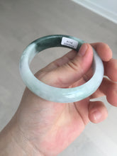 Load image into Gallery viewer, 54.5mm certified 100% natural icy watery oily dark green purple jadeite jade bangle B111-9119
