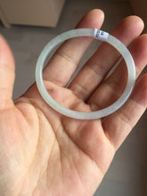Load image into Gallery viewer, 51.5mm certified Type A 100% Natural light green purple white slim oval Jadeite Jade bangle BG221-8577
