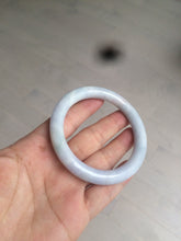 Load image into Gallery viewer, 54mm Certified type A 100%  Natural white/light purple round cut Jadeite bangle AC77-0319
