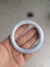 Load image into Gallery viewer, 54mm Certified type A 100%  Natural white/light purple round cut Jadeite bangle AC77-0319
