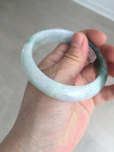 Load image into Gallery viewer, 54.5mm certified 100% natural icy watery oily dark green purple jadeite jade bangle B111-9119
