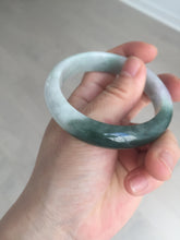 Load image into Gallery viewer, 54.5mm certified 100% natural icy watery oily dark green purple jadeite jade bangle B111-9119
