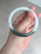 Load image into Gallery viewer, 54.5mm certified 100% natural icy watery oily dark green purple jadeite jade bangle B111-9119
