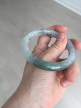 Load image into Gallery viewer, 57.1mm certified 100% natural icy watery oily dark green purple jadeite jade bangle BH90-9116
