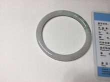 Load image into Gallery viewer, 55.6mm 100% natural Type A light green white slim round cut jadeite jade bangle BM105-4529
