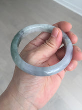 Load image into Gallery viewer, 57.1mm certified 100% natural icy watery oily dark green purple jadeite jade bangle BH90-9116
