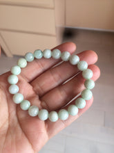 Load image into Gallery viewer, 100% natural type A green/white jadeite jade beads bracelet group BK54
