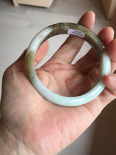 Load image into Gallery viewer, 59.2mm certified Type A 100% Natural green brown pink Jadeite Jade bangle BL120-9433
