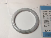 Load image into Gallery viewer, 56mm Certified Type A 100% Natural light green white purple Jadeite bangle X155-3834
