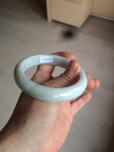 Load image into Gallery viewer, 58.4mm certificated Type A 100% Natural light green white Jadeite Jade bangle AF90-2939
