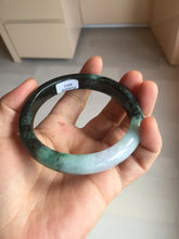 Load image into Gallery viewer, 58mm Certificate dark green/black/white sunny green/purple jadeite jade bangle BP27-4053
