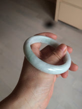 Load image into Gallery viewer, 58.4mm certificated Type A 100% Natural light green white Jadeite Jade bangle AF90-2939
