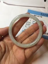 Load image into Gallery viewer, 52.1mm certified Type A 100% Natural icy green/orange slim round cut Jadeite Jade bangle PB101-9133

