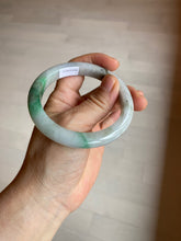 Load image into Gallery viewer, 56.4mm certificated Type A 100% Natural sunny green/white Jadeite Jade bangle Z131-2354
