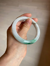 Load image into Gallery viewer, 56.4mm certificated Type A 100% Natural sunny green/white Jadeite Jade bangle Z130-2353
