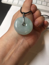 Load image into Gallery viewer, 28.6/5.6mm Type A 100% Natural sunny green light purple red Jadeite Jade Safety Guardian Button donuts Pendant group BP112
