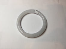Load image into Gallery viewer, 54.5mm certified 100% natural Type A icy watery light green/white round cut jadeite jade bangle PB103-(4324)
