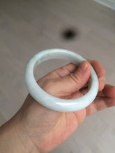 Load image into Gallery viewer, 58.4mm certificated Type A 100% Natural light green white Jadeite Jade bangle AF90-2939
