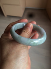 Load image into Gallery viewer, 52mm certified type A100% Natural icy light green purple oval Jadeite Jade bangle AF89-2799
