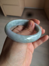 Load image into Gallery viewer, 52mm certified type A100% Natural icy light green purple oval Jadeite Jade bangle AF89-2799
