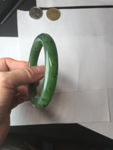 Load image into Gallery viewer, 57mm certified 100% Natural dark green black (碧玉) nephrite Jade bangle HT109-1574

