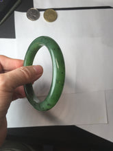 Load image into Gallery viewer, 57mm certified 100% Natural dark green black (碧玉) nephrite Jade bangle HT109-1574
