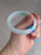 Load image into Gallery viewer, 56mm certified 100% natural icy watery sunny green purple jadeite jade bangle BN57-06970
