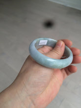 Load image into Gallery viewer, 52mm certified type A100% Natural icy light green purple oval Jadeite Jade bangle AF89-2799
