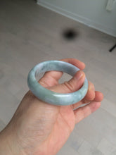 Load image into Gallery viewer, 52mm certified type A100% Natural icy light green purple oval Jadeite Jade bangle AF89-2799
