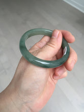 Load image into Gallery viewer, 50mm Type A 100% Natural dark green/gray oval Jadeite Jade bangle BL118-9426
