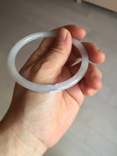 Load image into Gallery viewer, 59.6mm Certified Type A 100% Natural white/light purple round cut Jadeite Jade bangle BG216-8574
