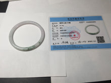 Load image into Gallery viewer, 60.9mm 100% natural Type A light purple white slim round cut jadeite jade bangle BM109-4524
