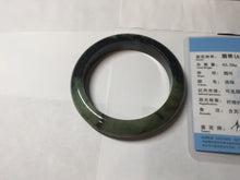 Load image into Gallery viewer, 58.5mm Certified 100% natural Type A dark green/black jadeite bangle PD32-9768
