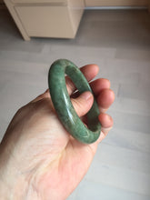 Load image into Gallery viewer, 55.5mm Certified Type A 100% Natural  dark green/gray Jadeite Jade bangle D156-5371
