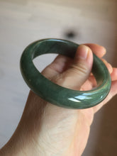 Load image into Gallery viewer, 57.7mm certificated type A 100% Natural dark green/Jadeite Jade bangle S61-1098
