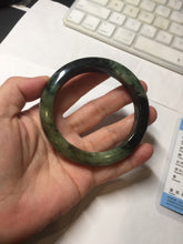 Load image into Gallery viewer, 58.5mm Certified 100% natural Type A dark green/black jadeite bangle PD32-9768
