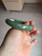 Load image into Gallery viewer, 55.5mm Certified Type A 100% Natural  dark green/gray Jadeite Jade bangle D156-5371
