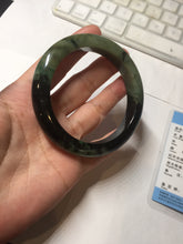 Load image into Gallery viewer, 58.5mm Certified 100% natural Type A dark green/black jadeite bangle PD32-9768
