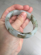 Load image into Gallery viewer, 57mm Certified type A 100% Natural icy watery light green brown The illusionary world Jadeite bangle BL116-9434
