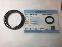 Load image into Gallery viewer, 52.5mm certified Type A 100% Natural yellow black(WuJi) black Jadeite Jade bangle PB105-3090
