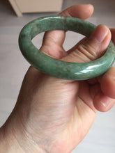 Load image into Gallery viewer, 55.5mm Certified Type A 100% Natural  dark green/gray Jadeite Jade bangle D156-5371
