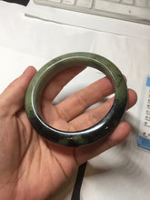 Load image into Gallery viewer, 58.5mm Certified 100% natural Type A dark green/black/brown jadeite bangle PD33-9778

