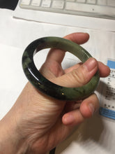 Load image into Gallery viewer, 58.5mm Certified 100% natural Type A dark green/black/brown jadeite bangle PD33-9778
